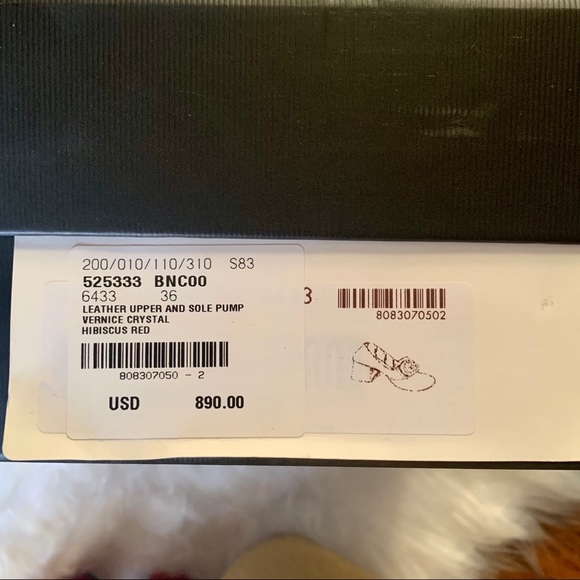 GUCCI Red Patent Vernice Block Heel GG Pumps - Picture 9 of 9